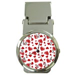 Valentine s stamped hearts pattern Money Clip Watches