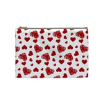 Valentine s stamped hearts pattern Cosmetic Bag (Medium)