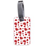 Valentine s stamped hearts pattern Luggage Tag (two sides)