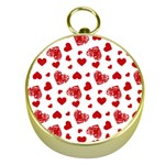 Valentine s stamped hearts pattern Gold Compasses