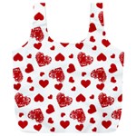 Valentine s stamped hearts pattern Full Print Recycle Bag (XXXL)