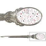 Valentine s pattern with hand drawn hearts Letter Opener