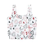 Valentine s pattern with hand drawn hearts Full Print Recycle Bag (M)