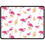 Flamingo nature seamless pattern Double Sided Fleece Blanket (Large) 
