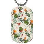 Tropical leaves and birds Dog Tag (Two Sides)