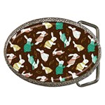 Easter rabbit pattern Belt Buckles