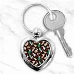 Easter rabbit pattern Key Chain (Heart)