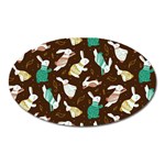 Easter rabbit pattern Oval Magnet