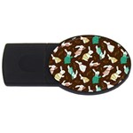 Easter rabbit pattern USB Flash Drive Oval (2 GB)