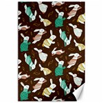 Easter rabbit pattern Canvas 24  x 36 