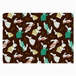 Easter rabbit pattern Large Glasses Cloth