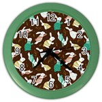 Easter rabbit pattern Color Wall Clock