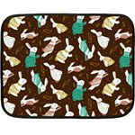 Easter rabbit pattern Fleece Blanket (Mini)