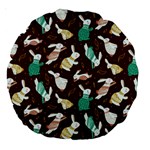 Easter rabbit pattern Large 18  Premium Round Cushions