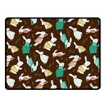 Easter rabbit pattern Double Sided Fleece Blanket (Small) 