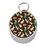 Easter rabbit pattern Mini Silver Compasses