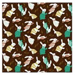 Easter rabbit pattern Large Satin Scarf (Square)