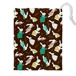 Easter rabbit pattern Drawstring Pouch (4XL)