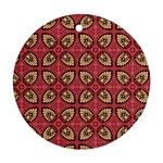 Elegant leaves pattern Round Ornament (Two Sides)