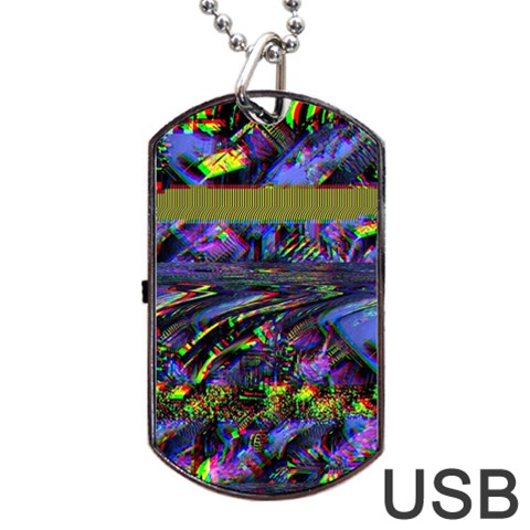 Unadjusted Tv Screen Dog Tag USB Flash (One Side) from ArtsNow.com Front