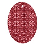 Elegant floral pattern Oval Ornament (Two Sides)