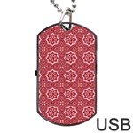 Elegant floral pattern Dog Tag USB Flash (One Side)