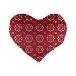 Elegant floral pattern Standard 16  Premium Heart Shape Cushions