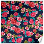 Red roses floral pattern Canvas 12  x 12 