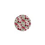 Red flowers floral seamless pattern 1  Mini Magnets