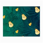 Pears and palm leaves pattern Small Glasses Cloth (2 Sides)