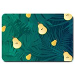 Pears and palm leaves pattern Large Doormat 