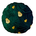 Pears and palm leaves pattern Large 18  Premium Round Cushions