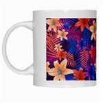 Lilies and palm leaves pattern White Mugs