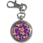 Lilies and palm leaves pattern Key Chain Watches