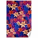 Lilies and palm leaves pattern Canvas 20  x 30 