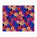 Lilies and palm leaves pattern Small Glasses Cloth (2 Sides)