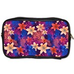 Lilies and palm leaves pattern Toiletries Bag (Two Sides)