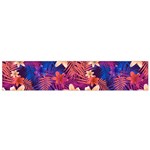 Lilies and palm leaves pattern Small Flano Scarf