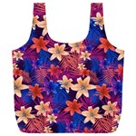 Lilies and palm leaves pattern Full Print Recycle Bag (XXXL)