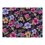 Colorful flowers pattern Double Sided Flano Blanket (Mini) 