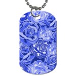 Blue roses seamless floral pattern Dog Tag (One Side)
