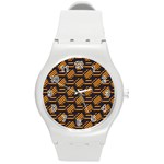 African pattern Round Plastic Sport Watch (M)