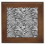 Zebra skin pattern Framed Tile