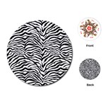 Zebra skin pattern Playing Cards Single Design (Round)