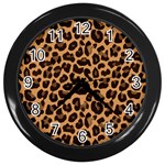 Leopard skin Wall Clock (Black)