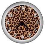 Leopard skin Wall Clock (Silver)