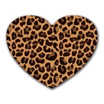 Leopard skin Heart Mousepads