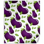 Eggplant Pattern Design Canvas 8  x 10 