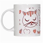 Cat Love Cartoon Pattern White Mugs