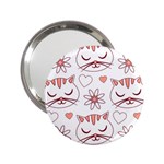 Cat Love Cartoon Pattern 2.25  Handbag Mirrors